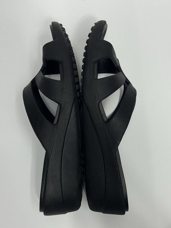 Crocs Women CROCS Sanrah wedge sandals Womens Size 8 Black Comfort heel Slide Walking